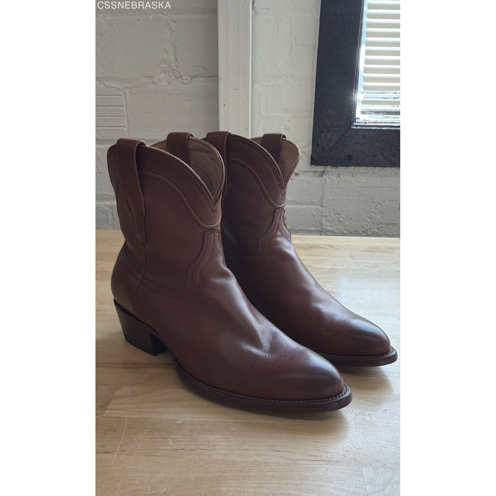 Tecovas The Anne Bourbon Calfskin Leather Western Boots Women's Size 7 B